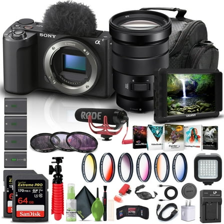 Sony Alpha ZV-E10 II Mirrorless Camera Body with 18-105mm Lens   Creator Kit (International Model)