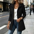 thumbnail image 5 of Staron Women's Waterproof Hooded Jacket Casual Zip Up Long Sleeve Windbreaker Coat with Pockets Drawstring Waist Fall Travel Outerwear Black XXL, 5 of 6