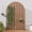 Brown-Arched, variant on MAYEERTY 2-Piece Outdoor Metal Privacy Screen 6ft × 3ft White, 6-Panel Brick Pattern Decorative Screen for Garden