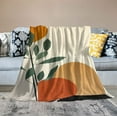thumbnail image 2 of JEUXUS  Boho Sun and Leaves Blanket Double Sided Flannel Throw Blanket, Suitable for Adults and Children on The Sofa, Car, Bed Nap Warm Comfortable Blanket, 2 of 6