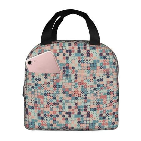 Insulated Lunch Bag for Women Men - Fourbeam stars pattern Leakproof Cooler Lunch Box for Women Men  Lunch Tote Bags for Work School Picnic Travel