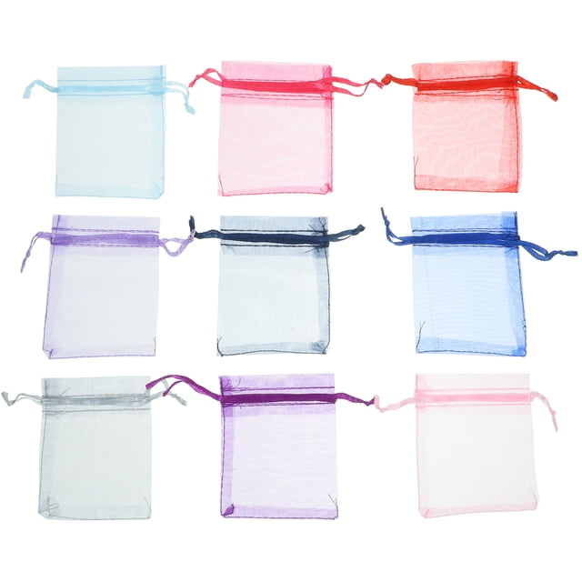 KAKOWELY 100 bolsas para joyería, pequeñas bolsas de regalo, bolsas de organza, bolsas para artículos diversos, bolsas con cordón, bolsas de malla