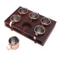 thumbnail image 2 of 6Pcs Mini Hammered Mule Cup Holder Set, Space Saving, Flexible Placement, Solid Wood, Stainless Steel, Versatile Use, 2 of 8