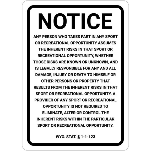 Retro Decor Tin Signs,“Sport and Recreation Risk Notice Sign”,for garage,bar,restaurant,living room,bedroom,kitchen,cafe,bar,8×12inch