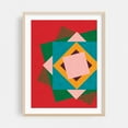 thumbnail image 2 of Kilim Flower- Mid Century Geo - Illustration Geometric Abstract Modern Art Pattern Mid-Century Modern Minimalist Unframed Wall Art Print 22 x 28 inches, 2 of 4