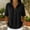 Black, variant on Womens Summer Tops Waffle Knit Short Sleeve Button Collar Golf Shirts Casual Dressy Trendy Flowy Blouse Women Soft Lightweight Shirts Daily Travel Office Outfits, Black L