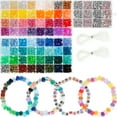 thumbnail image 4 of Wekvgz 1977pcs Clay Pony Beads Kit Set Bulk Making 64 Colors 9mm Plastic Letter Elastic String DIY For Bracelet Jewelry Birthday Crafts Gift for Girls, 4 of 12