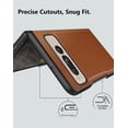 thumbnail image 5 of Case for Google Pixel Fold, PU Leather Back Cover Hard PC Bumper Phone Case for Pixel Fold - Brown, 5 of 7