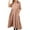 Beige, variant on Women's Midi Dresses 3/4 Length Sleeve V Neck Button down Tiered A-Line Dresses Casual Long Shirt Dress