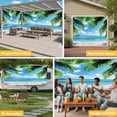 thumbnail image 6 of Beach Ocean Waves Garage Door Cover Banner 6 x 13 FT, Summer Tropical Palm Tree Leaves Garage Door Curtains Backdrop with Grommets for Indoor Outdoor Wall Party Porch Yard Decorations Background, 6 of 9