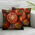 thumbnail image 3 of Creowell Tomato Pattern Throw Pillow Cover Decor Novelty Realistic Food Pillowcases Fruit Print Pillow Case Square Cushion Covers for Couch Living Room Home Sofa Bedroom Office, 3 of 5
