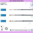 thumbnail image 2 of ZEM Brush Mfg AS-27 Golden Taklon Synthetic Cat's Tongue Artist Paint Brush Set 3 pcs, 2 of 4