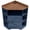 Blue, variant on Corner Storage Shelf with USB Ports & Outlets, 6-Cubby Wooden Bookshelf, Industrial Organizer for Small Spaces, Study/Playroom/Living Room