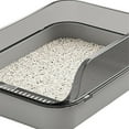 thumbnail image 4 of Litter Box, Semi Enclosed Tray, Stainless Steel Box, Oversized Cats Toilet for Home Bathroom,G-Sea night blue, 4 of 9