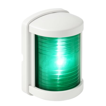 SEAFLO 11 Series Mini Sized LED Green Starboard Navigation Light – 12V, 1W, IP67 Waterproof, 2NM Visibility, High-Brightness, for Boats Under 65 ft (20m) – 4-Year Warranty (Starboard/White)