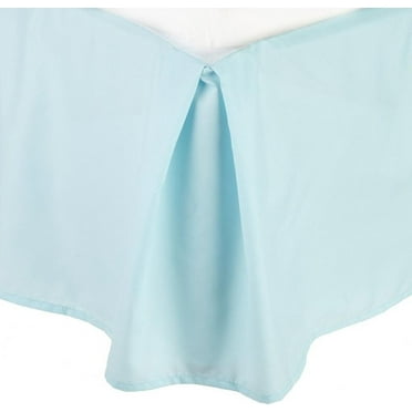 1500 Series Wrinkle Resistant SOLID Bed Skirt - Pleated Tailored 14" Drop, California King, Aqua