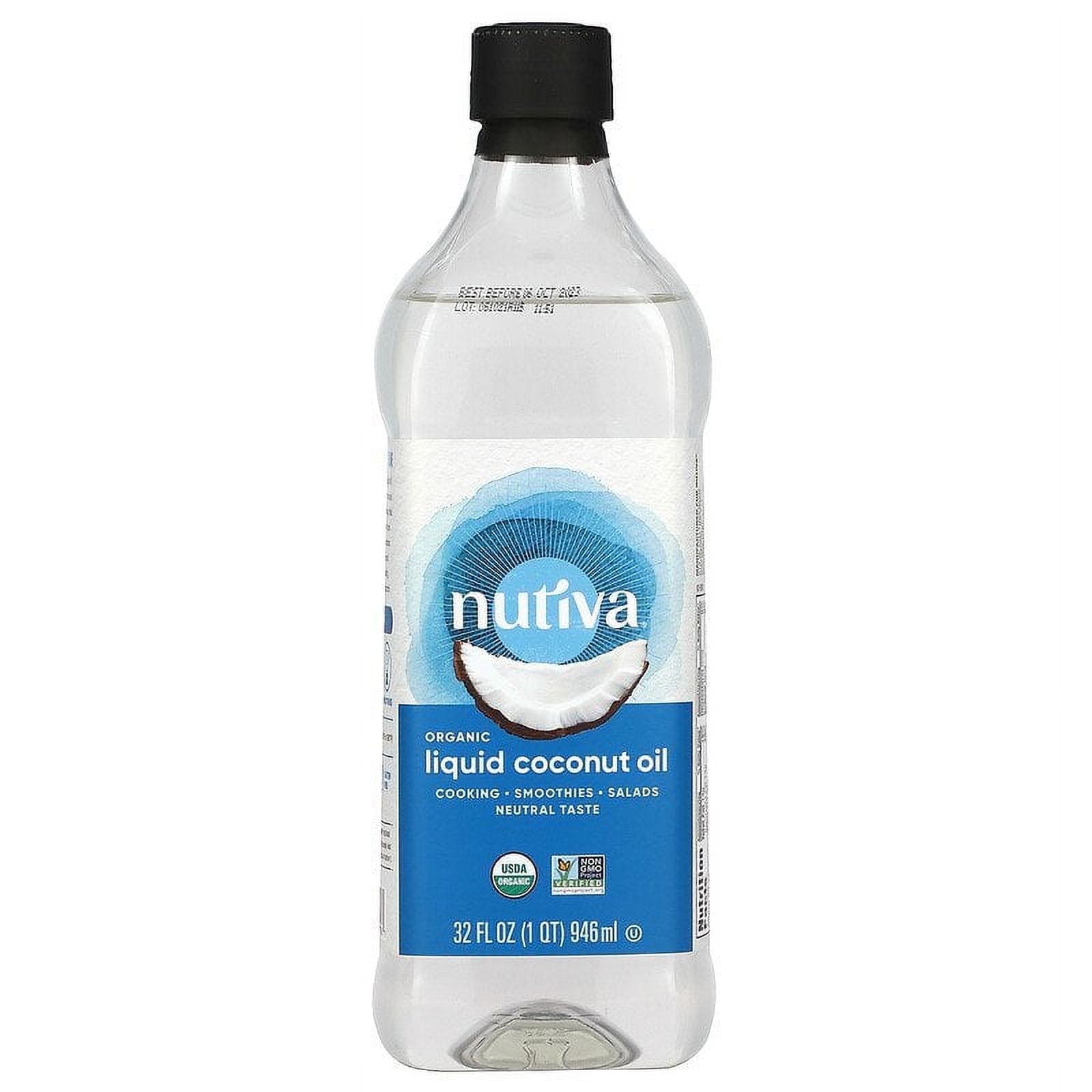 Nutiva, Organic Liquid Coconut Oil, 32 fl oz Pack of 4