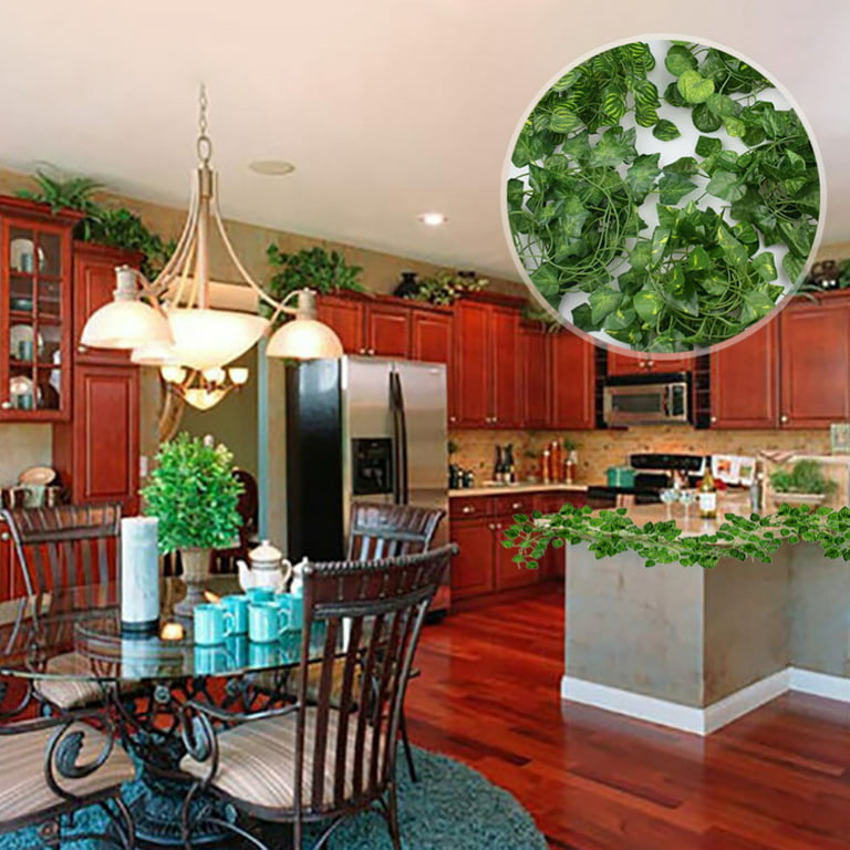 Artificial Hanging English Ivy Plants Green Simulated