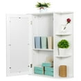 thumbnail image 4 of ZENSTYLE Wall Mounted Cabinet MDF Kitchen Storage Organizer W/ Mirror, White, 4 of 9