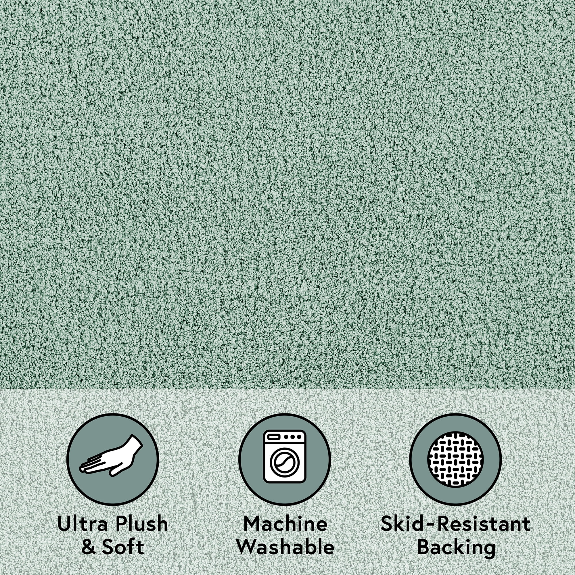 Better Homes & Gardens Ultra Soft Polyester 2 Piece Bath Rug Set , 20" x 34" and 23" x 39", Green River