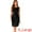 Black, variant on Women's Boat Neck Sleeveless Ruched Pencil Dress L Black