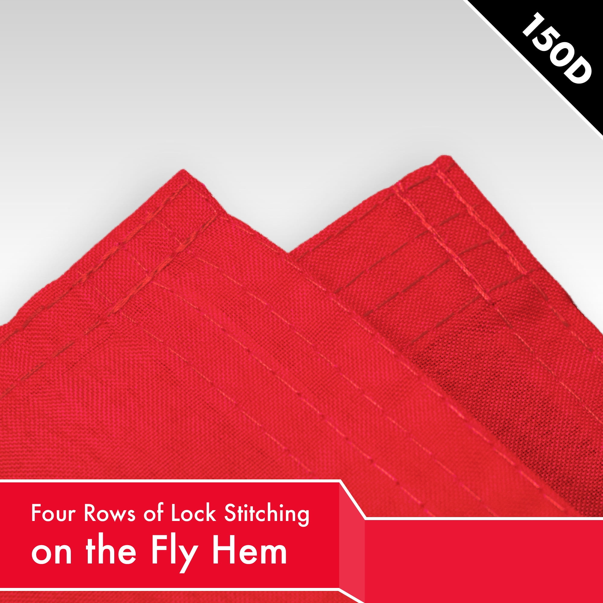 G128 10 Pack: Solid Red Color Flag | 2x3 Ft | LiteWeave Pro Series Printed 150D Polyester | Indoor/Outdoor, Vibrant Colors, Brass Grommets, Thicker and More Durable Than 100D 75D Polyester