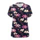 thumbnail image 4 of Camisetas de Verano de las Mujeres de Manga Corta con Cuello en V de Gran Tamaño Camiseta Deportiva Sólida, Base Cómoda Casual, 4 of 4