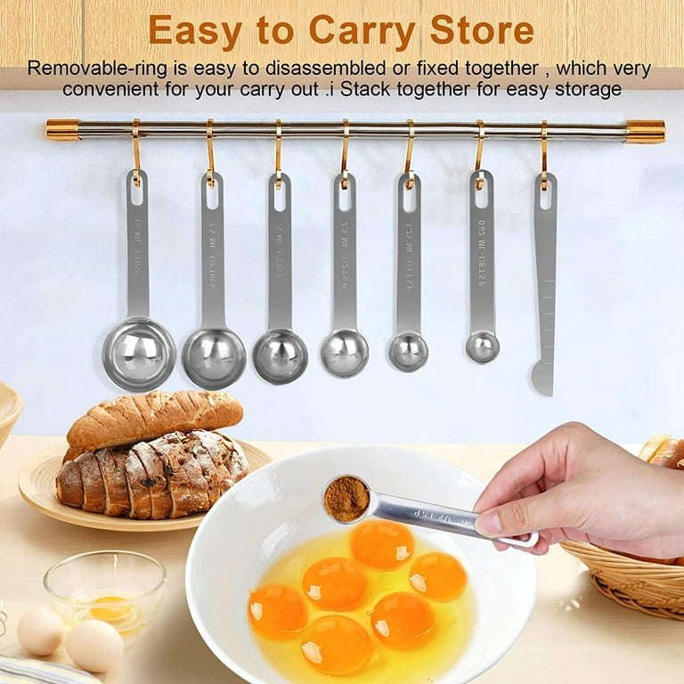Kitchen Scale Spoons, Coffee Measuring Spoons, Sliding Ring