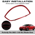 thumbnail image 2 of x xotic tech Dashboard Instrument Panel Frame Cover Trim Compatible with Honda Civic 11th Gen 2022 2023 2024 Interior Moulding Accessories (Sporty Red), 2 of 7