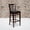 Black Vinyl Seat/Walnut Wood Frame, variant on Flash Furniture 2 Pk. HERCULES Series Ladder Back Natural Wood Restaurant Barstool - Burgundy Vinyl Seat
