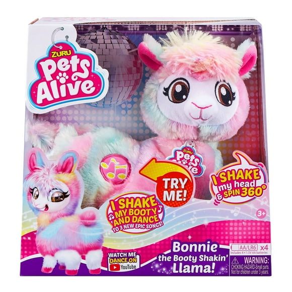 Pets Alive Rainbow Bonnie the Booty Shakin Llama
