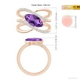 thumbnail image 4 of ANGARA Natural 1.3 Ct. Amethyst with Diamond Fashion Ring in 14K Rose Gold for Women (Ring Size: 12), 4 of 9