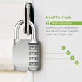 thumbnail image 4 of KeeKit Combination Lock, 4 Digit Combination Padlock, Waterproof Gate Lock, Resettable Combo Lock for Locker, Gym, Cases, Toolbox, School, 2 Pack - Silver, 4 of 4