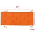 thumbnail image 3 of Stoneway 59" x 20" Orange Rectangle Chair Outdoor Seating Cushions, 3 of 6