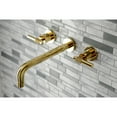 thumbnail image 2 of Kingston Brass KS8022ML Milano Two-Handle 3-Hole Wall Mount Roman Tub Faucet in Polished Brass, 2 of 7