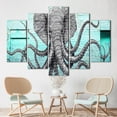 thumbnail image 5 of Animal Graffiti Poster, Graffiti Printed Canvas, Elephant Artwork, Modern Poster, Elephant Graffiti Artwork, Octopus Canvas Art, Canvas Wall Decor - Gold Framed, 5 of 9