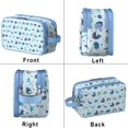 thumbnail image 2 of Toiletries Bag,LightBlue Dinosaurs Stars Triangles Pattern Mens Womens Toiletry Bag Bathroom Bag,Waterproof Toiletry Travel Bag Dopp Kit Shaving Bag 11x6.3x5.1 Inch, 2 of 5