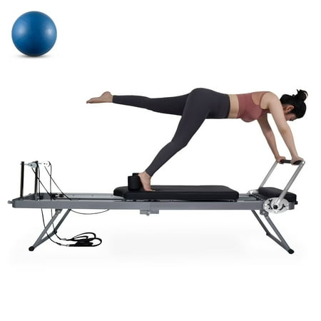 Lilypelle Pilates Reformer Machine Equipment with Spring for Home Workout,Foldable Reformer Pilates for Beginner ,300lbs load-bearing