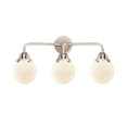 thumbnail image 4 of Innovations Lighting  Nouveau 2 Beacon - 3 Light 24" Bath Vanity Light Polished Nickel/Matte White, 4 of 5
