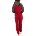thumbnail image 2 of Women's Fleece Onesie Pajama – Zip-Up Hooded Jumpsuit Loungewear, Unisex One-Piece Sleepwear, 2 of 2