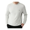 thumbnail image 3 of Avva Men's Crew Neck, Slim Fit, Long Sleeve SweatShirt, Small, Grey, 3 of 4