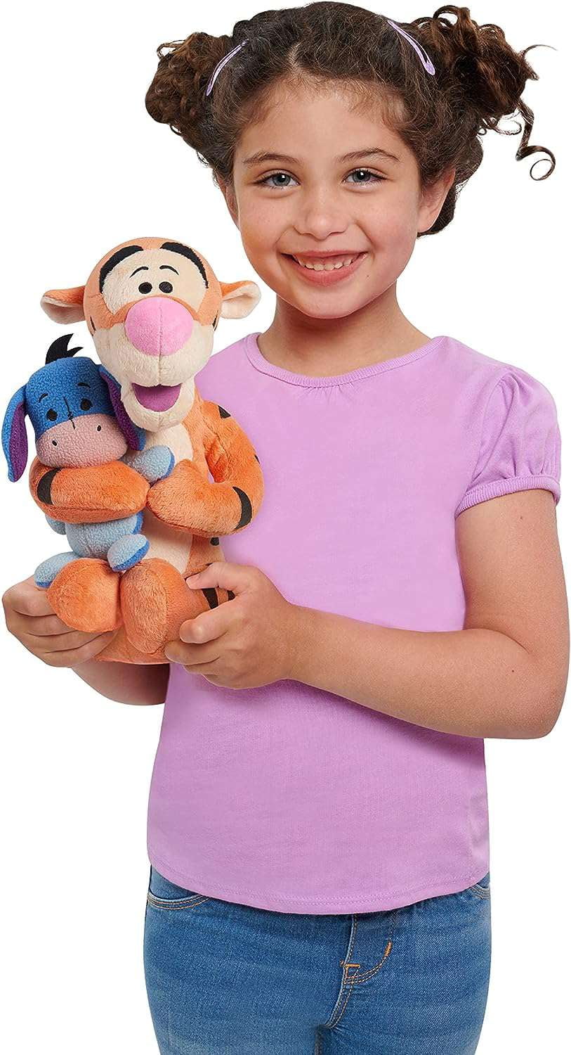Just Play Disney Classics Lil Friends Tigger and Eeyore Plushie Stuffed Animal, Officially Licensed Kids Toys for Ages 0+