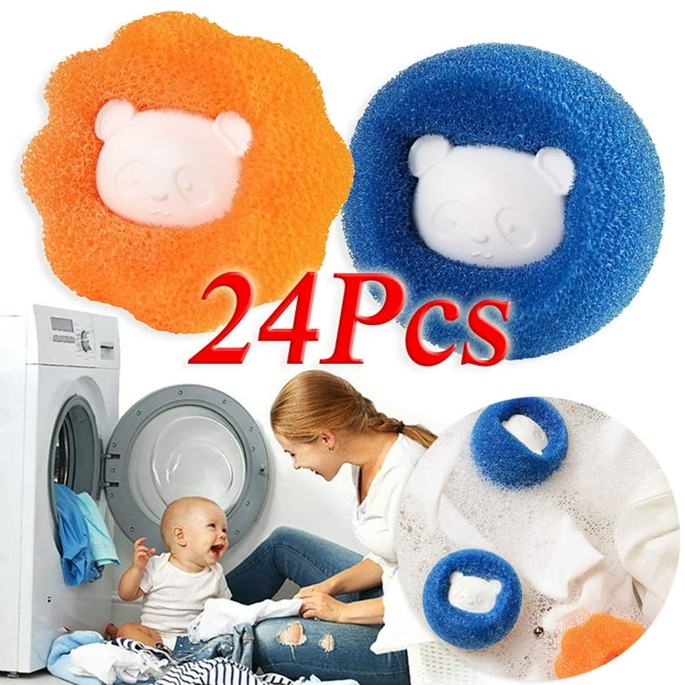 Pet Hair Remover,Laundry Hair Removal Tool,Reusable Clothes Washer  Dryer,Hair Catcher Non-Toxic Sponge(1Pcs,Blue)