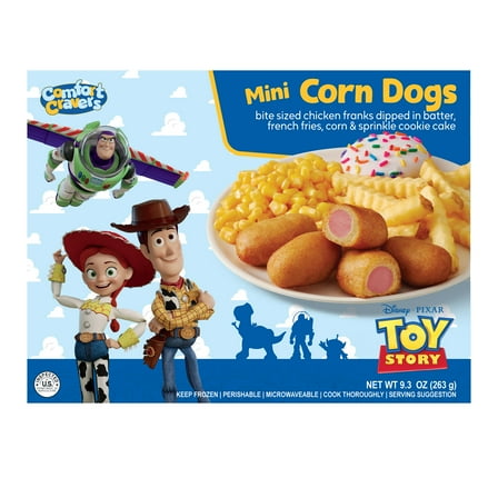 Comfort Cravers Disney Pixar Toy Story Mini Corn Dogs with French Fries, Corn, and Sprinkle Cookie Cake, 9.23 oz (Frozen)