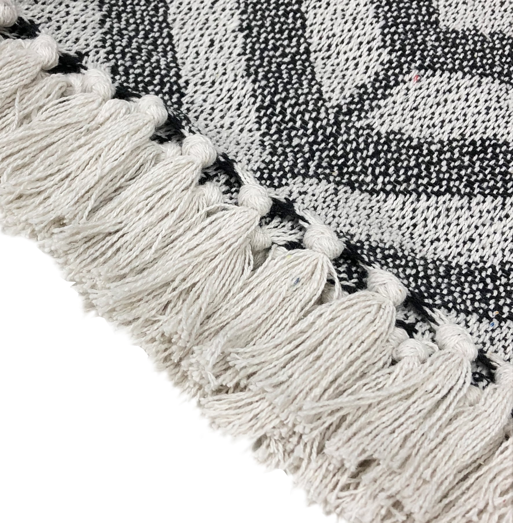 Marley Diamond Black Cotton Blanket Twin
