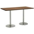 thumbnail image 3 of KFI Studios Mode 3.5' x 6' Bistro Table, River Cherry, Silver, 3 of 3