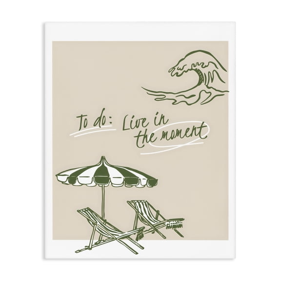 Stupell Industries Coastal To Do: Live In The Moment Canvas Art, 16 x 20, by The Prints Vibe