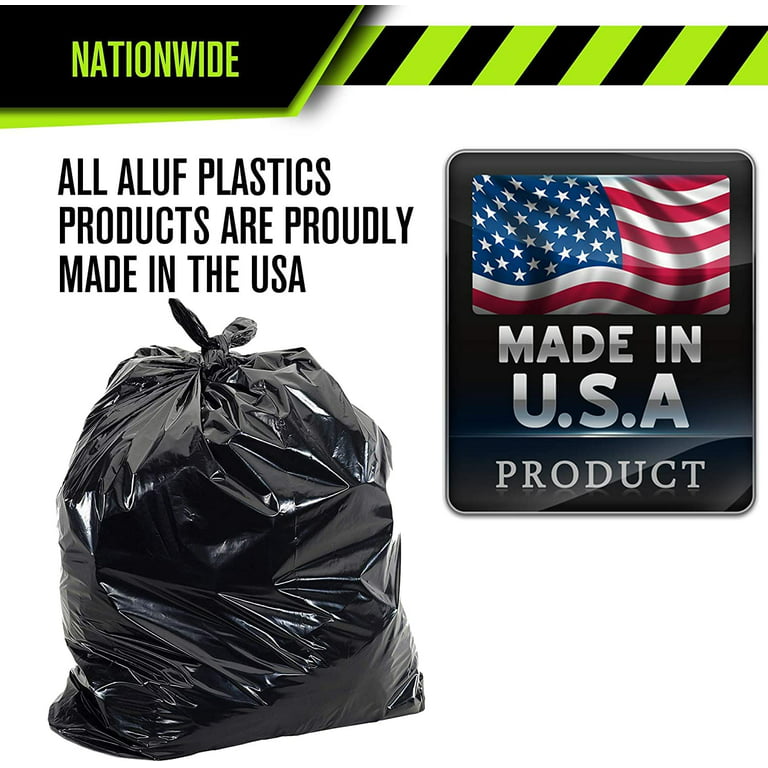 Aluf Plastics 20-30 Gallon Clear Trash Bags - (Huge 100 Pack) - 30 x