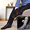 thumbnail image 5 of CAILDANL 10 Pairs Mens Ultra Thin Dress Socks Silk Sheer Business Socks Soft Nylon Work Trouser Sox Mid Calf, 5 of 7