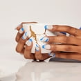 thumbnail image 3 of KISS imPRESS Medium Coffin Gel Press-On Nails, Glossy Medium Blue, 30 Pieces, 3 of 5